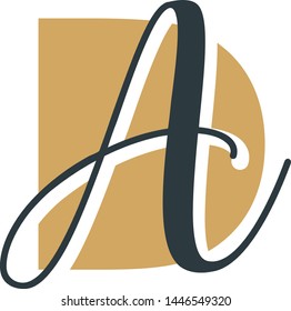 Logotype build with an A and D letters.