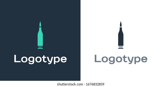 Logotype Bullet icon isolated on white background. Logo design template element. Vector Illustration