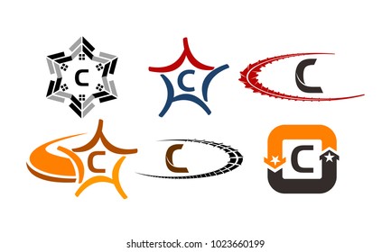Logotype C Modern Template Set