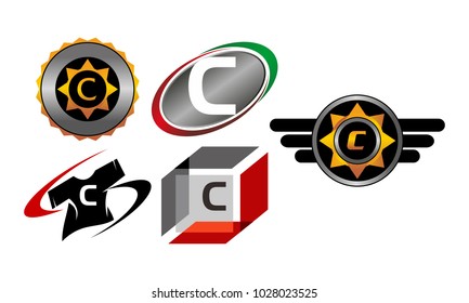 Logotype C Modern Template Set