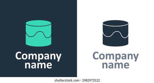 Logotype Cake icon isolated on white background. Happy Birthday. Logo design template element. Vector