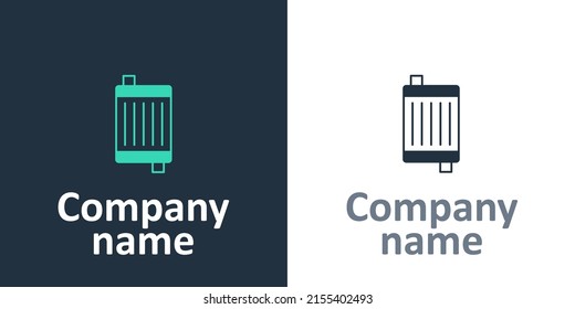 Logotype Kühlsystem für Autos Symbol einzeln auf weißem Hintergrund. Logo-Design-Element. Vektorgrafik