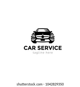 Logotype car service, logo vector for shop, store, repair, mechanic, headlights, wrench, parts