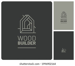 logotype for carpenter, joiner, architect, cabin designer, extension, terrace, parquet, siding, clostra, floor, wooden