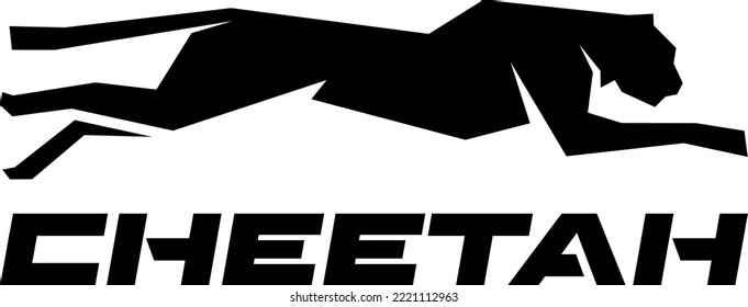 logotype cheetah illustration symbol sport vector black speed sport