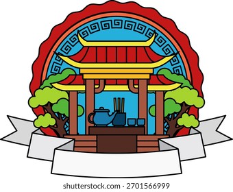 logotipo de um santuário chinês