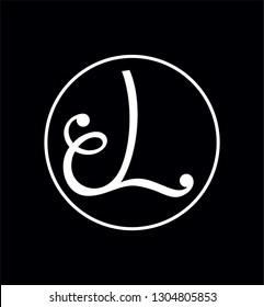 LOGOTYPE IN CIRCLE L VECTOR