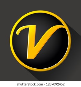 LOGOTYPE IN CIRCLE V  VECTOR