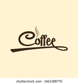 logotype of coffee logo with beans in letter O