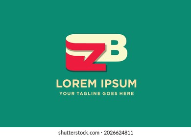 letra combinada de logotipo Z y B con el concepto de logotipo de monograma de flecha y el estilo de marca de letra ilustración de diseño de logotipo utilizable para empresas. industria. elemento de diseño de iconos web de tecnología