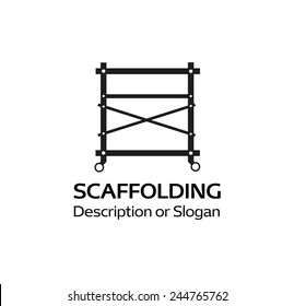 Logotype For The Company Selling Scaffolding, Vector Illustration