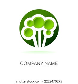 Plantilla de empresa de Logotipo. Composición artística en blanco.