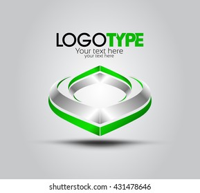Logotype concept design - colorful vector template