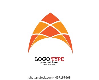 Logotype concept design - colorful vector template