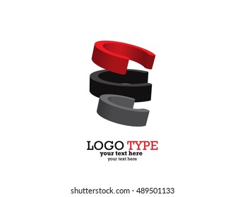 Logotype concept design - colorful vector template