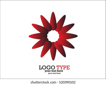 Logotype concept design - colorful vector template