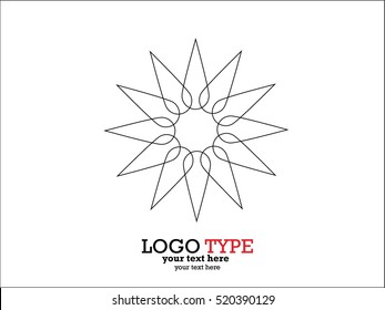 Logotype concept design - colorful vector template