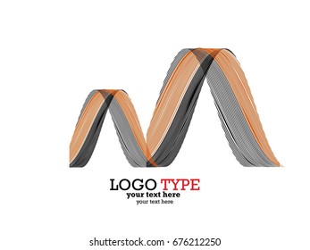 Logotype concept design - colorful vector template