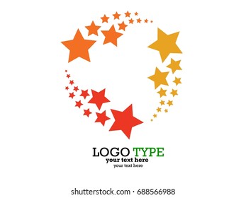 Logotype concept design - colorful vector template