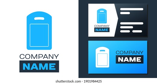 Logotype Cutting board icon isolated on white background. Chopping Board symbol. Logo design template element. Vector.