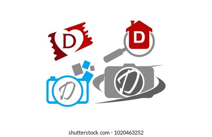 Logotype D Modern Template Set