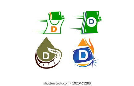 Logotype D Modern Template Set