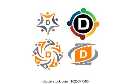 Logotype D Modern Template Set
