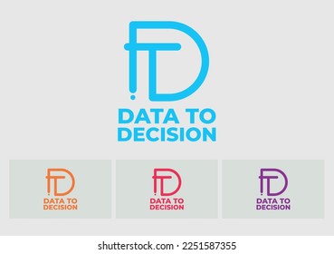 Logoype Data to Decision, para empresas de datos y grandes empresas de datos. Tecnología de datos.