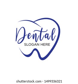 Logotype dental logo design vector template