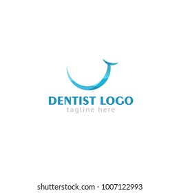 Logotype dentist, logo vector for shop, store, medical center, examination, prosthetics, treatment, beautiful teeth without pain