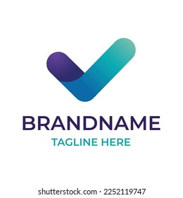 Logotype design with abstract shape