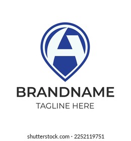 Logotype design with abstract shape