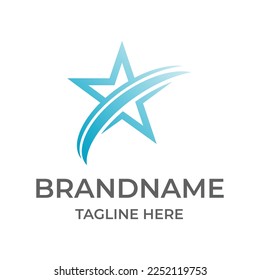 Logotype design with abstract shape