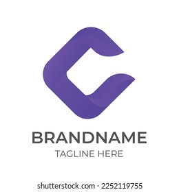 Logotype design with abstract shape
