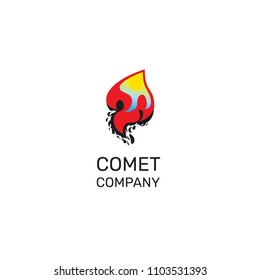 logotype design concept comet