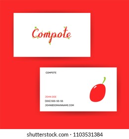 logotype design concept compote drink