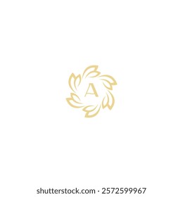 logotype design element A flower technology