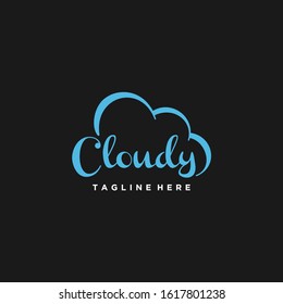 The Logotype Is Designed With Script Letters From The Word Of Clouds With The Arch Accents That Form The Clouds