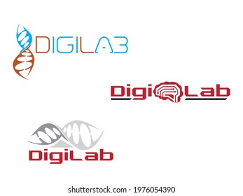 logotype digital laboratory template vector science