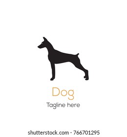 Logotype dog, logo vector silhouette