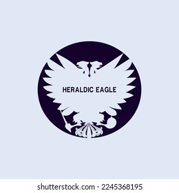 Logotype double-headed animal  vector icon design on white background