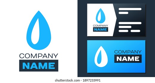 Logotype Drop Symbol einzeln auf weißem Hintergrund. Logo-Design-Element. Vektorgrafik.
