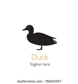 Logotype duck, logo vector for pet shop, store, feed, domestic