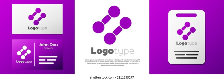 Logotype Dumbell Symbol einzeln auf weißem Hintergrund. Muskelkrampf, Fitnessgrill, Fitnessraum, Sportgeräte, Fitnessraum. Logo-Design-Element. Vektorgrafik