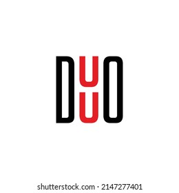 logotype duo typography logo design vector