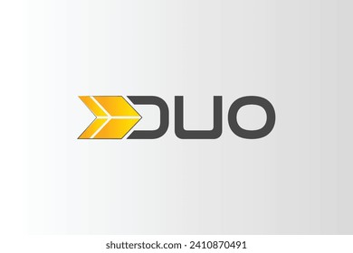 logotype duo typography logo design vector