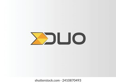 logotype duo typography logo design vector