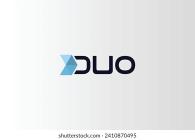 logotype duo typography logo design vector
