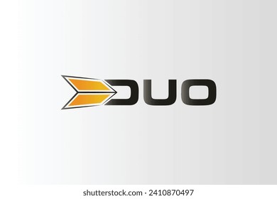 logotype duo typography logo design vector