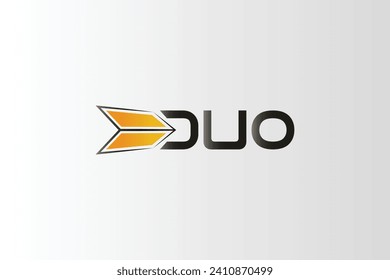 logotype duo typography logo design vector